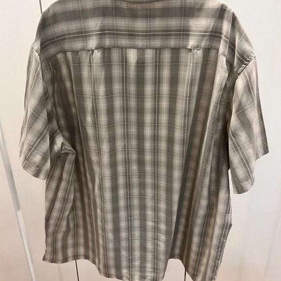 Michael Brandon Beige Plaid Button Down Shirt - Picture 3 of 6